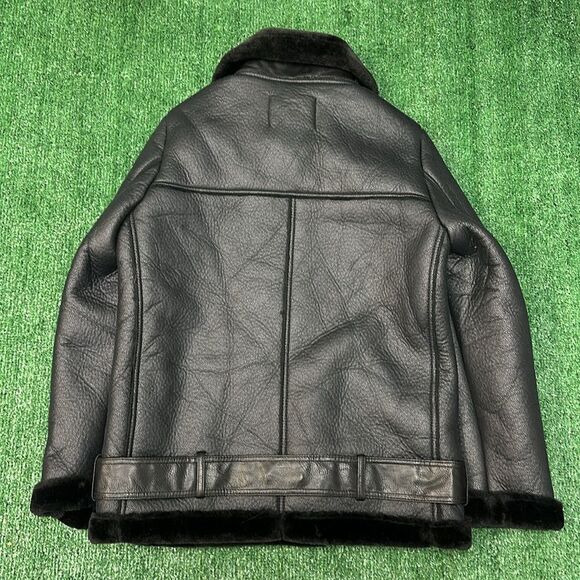 ZARA WOMAN COLLECTION DOUBLE FACED BIKER FAUX FUR LINED JACKET WOMENS XS - Picture 4 of 6